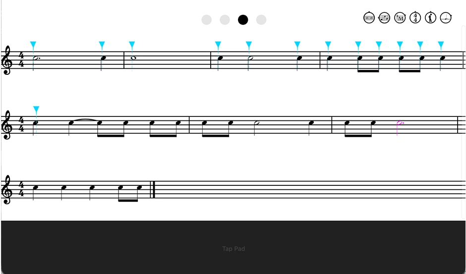 Rhythm Practice exercise with Tap Pad